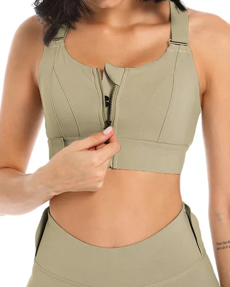High Impact,A+ Quality, Ultimate Comfort, Sports Bra, Zipper ( Pack of 3 )