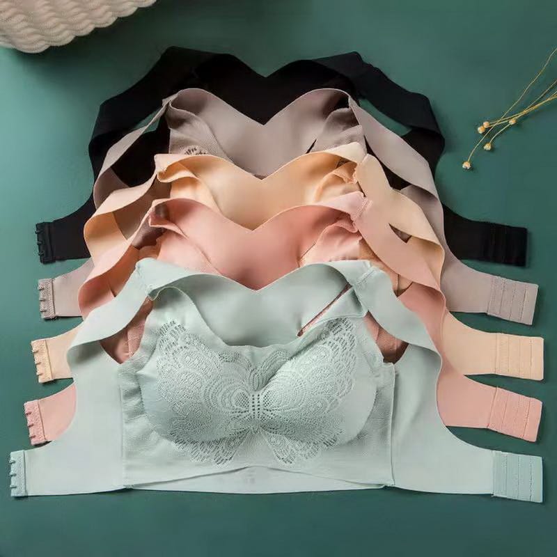 Butterfly wings High Quality Too Soft & Comfortable Push Up Removable Padded full Back Support Sports Bra